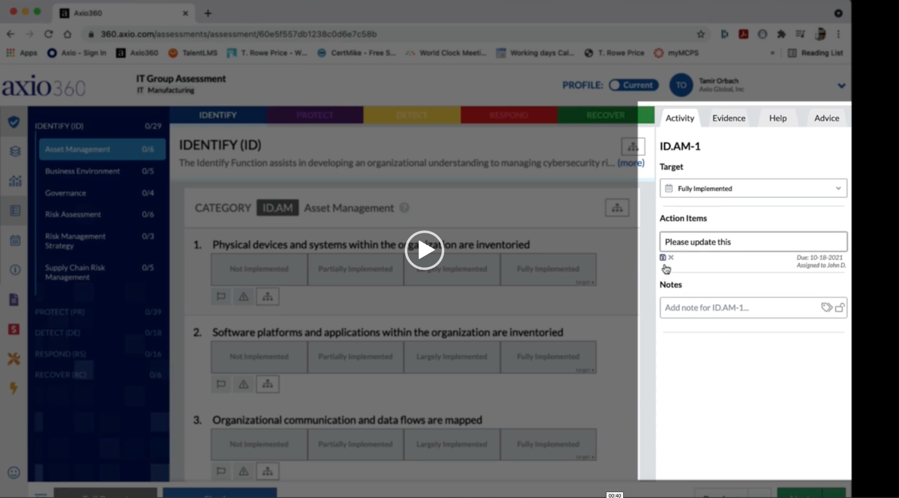 How to Assign Action Items – Axio