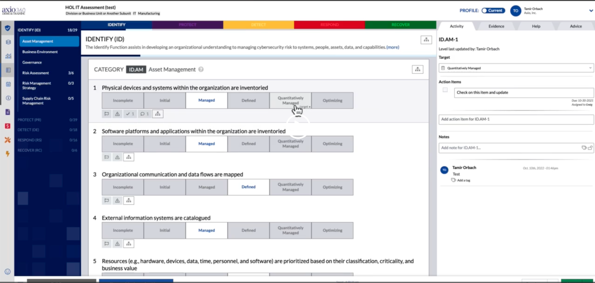 How to Set Target Values – Axio