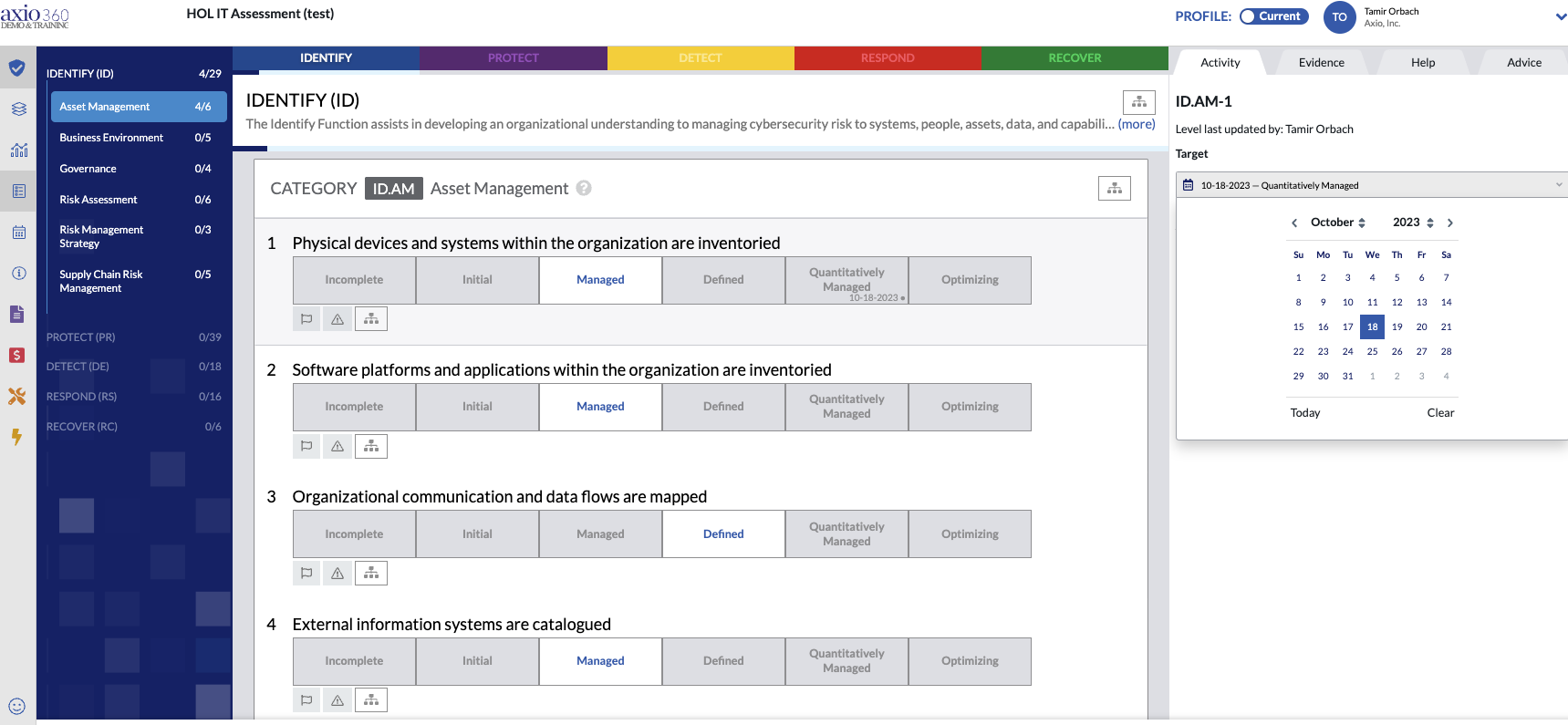 How to Set Target Values – Axio