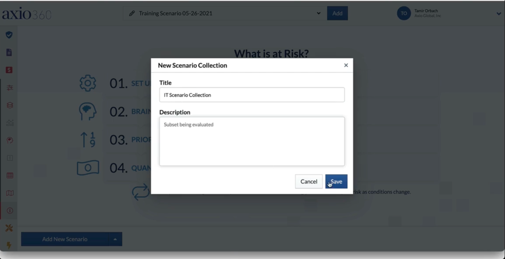 How to Create a Scenario Collection – Axio